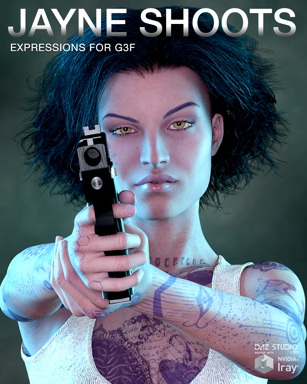 DTG Studios Jayne Shoots Expressions for G3F by N/A