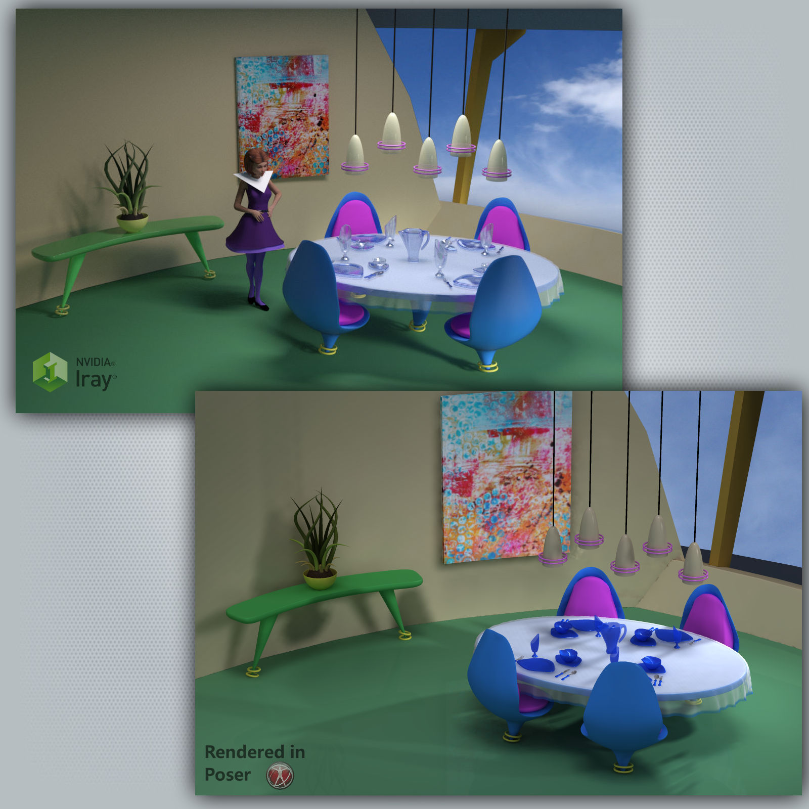 Moon Modern Dining Room Set by N/A