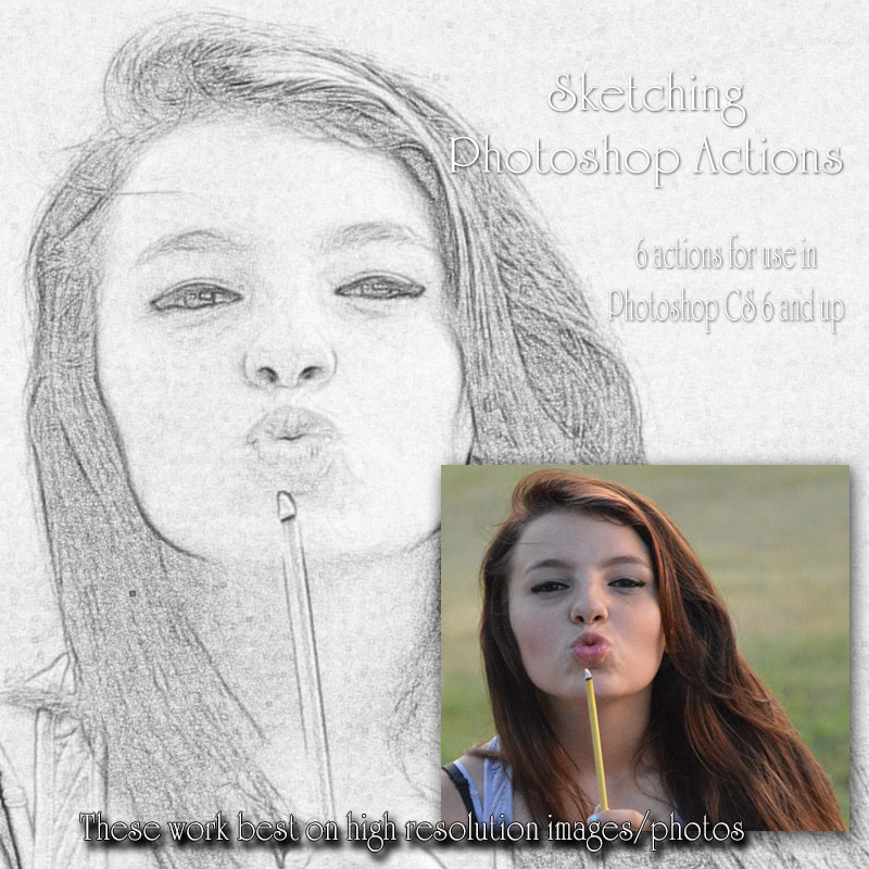 Sketching Photoshop Actions by N/A