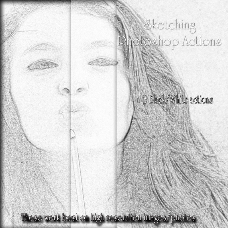 Sketching Photoshop Actions by N/A