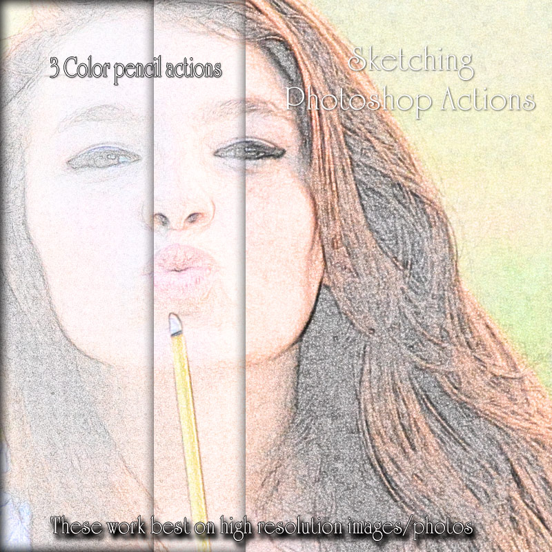Sketching Photoshop Actions by N/A