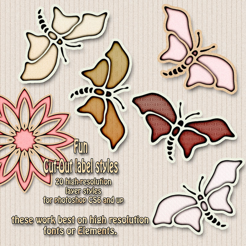 Cut-Out Label Styles by N/A
