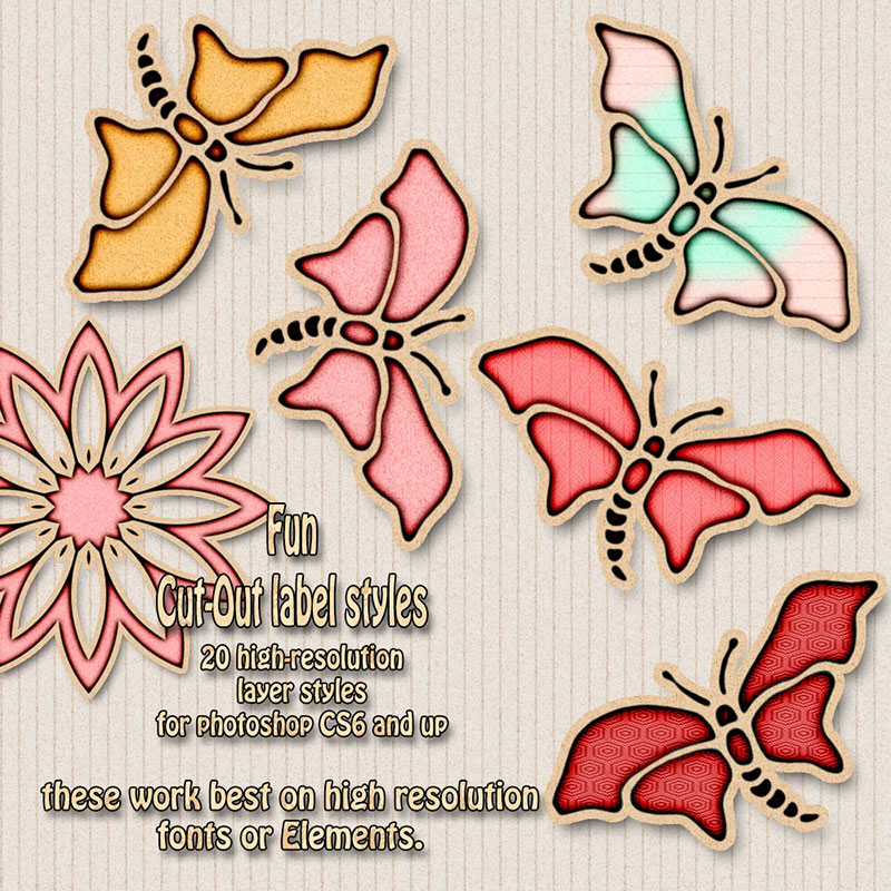 Cut-Out Label Styles by N/A