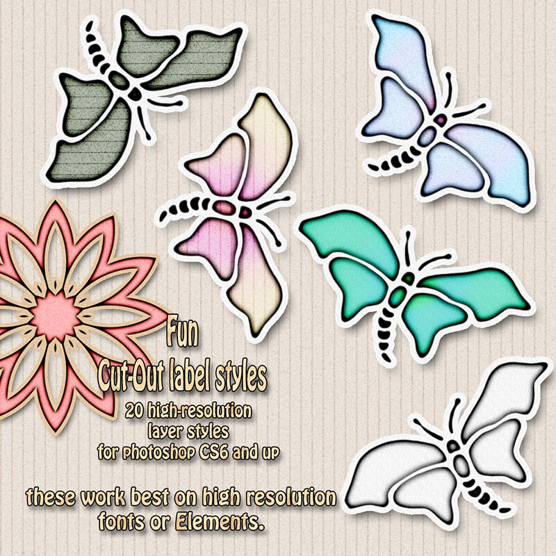 Cut-Out Label Styles by N/A