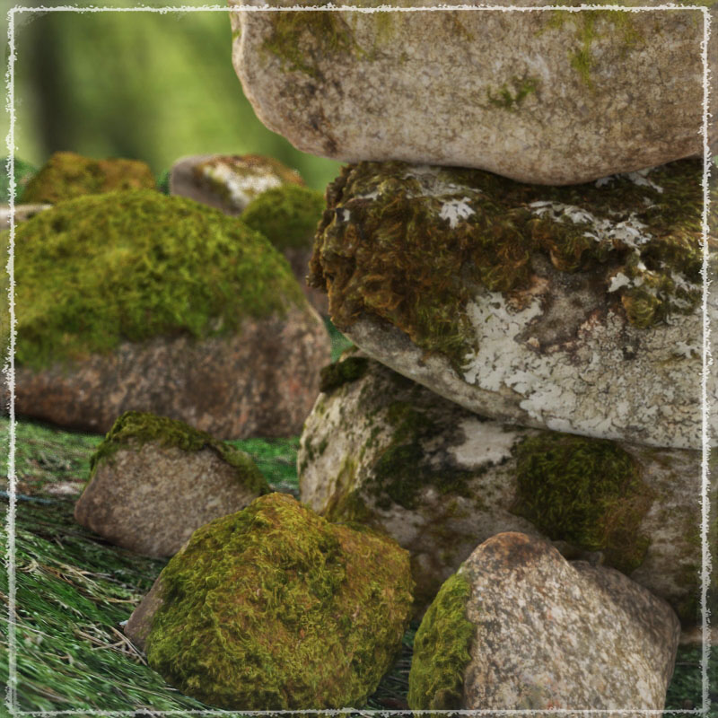 Photo Props: Mossy Rocks by N/A