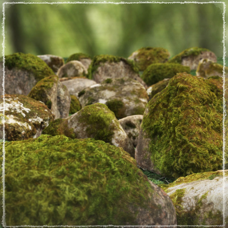 Photo Props: Mossy Rocks by N/A