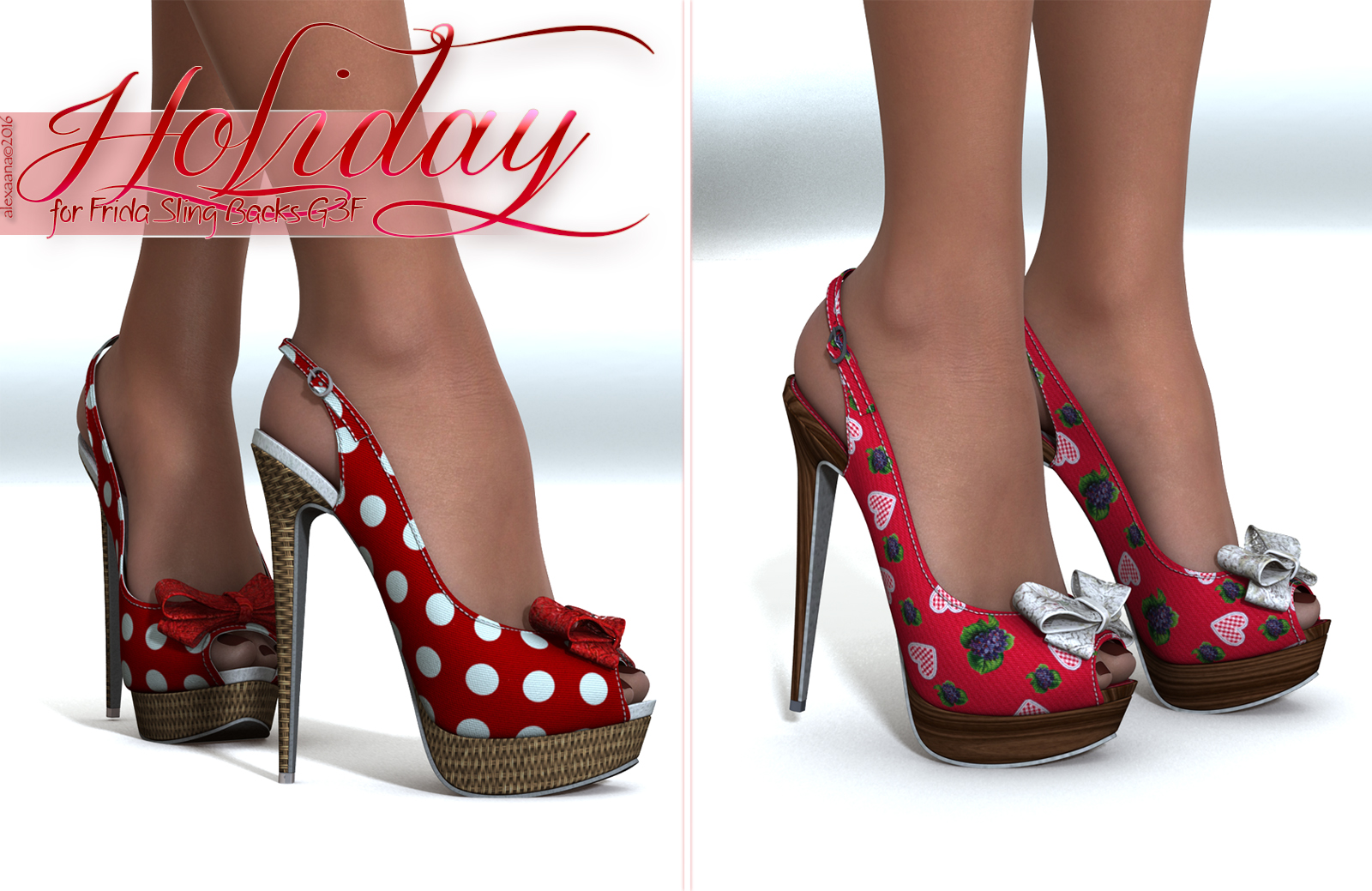 Holiday for Frida Sling Backs G3F by N/A