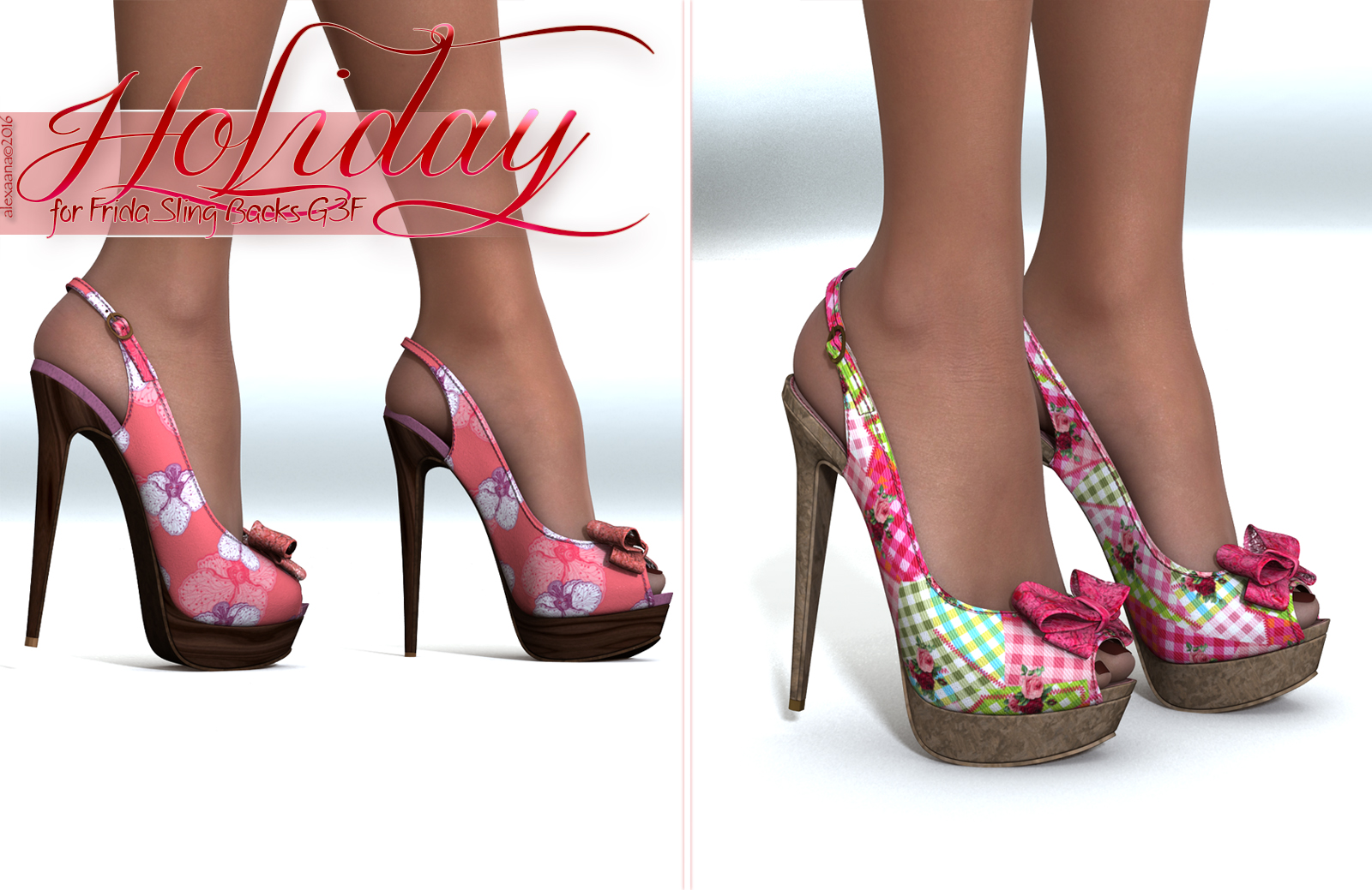 Holiday for Frida Sling Backs G3F by N/A