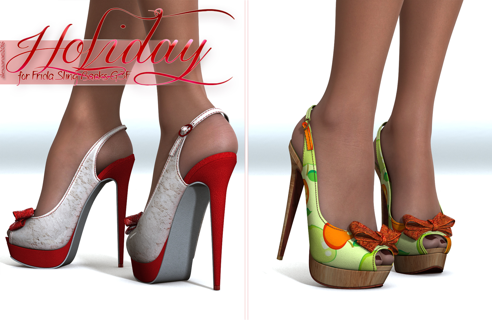 Holiday for Frida Sling Backs G3F by N/A