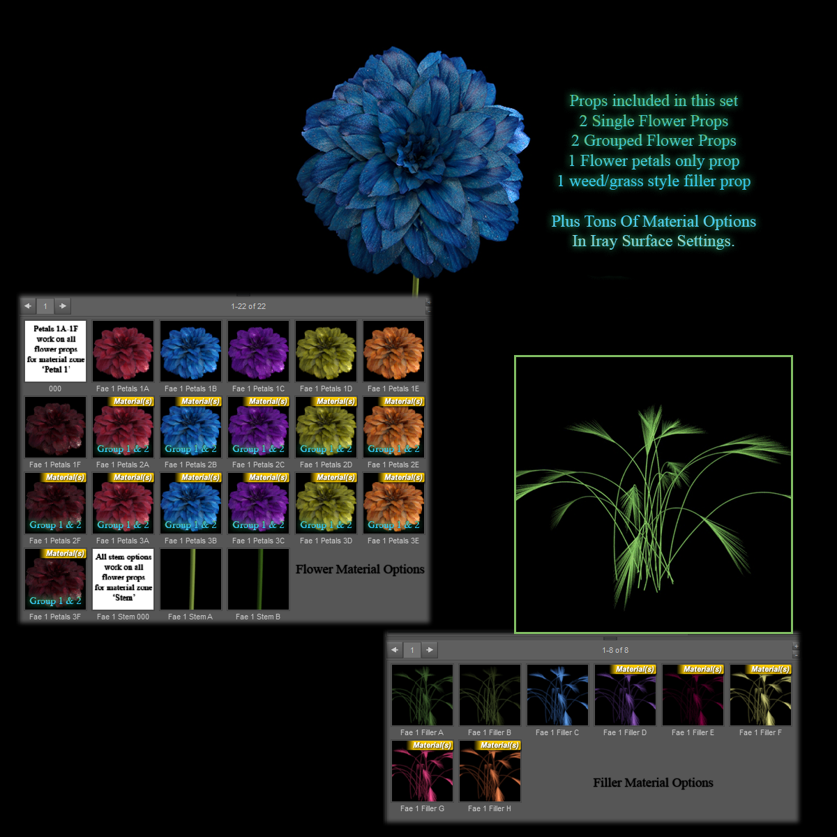 Fae Flowers 1 For Daz Studio by N/A