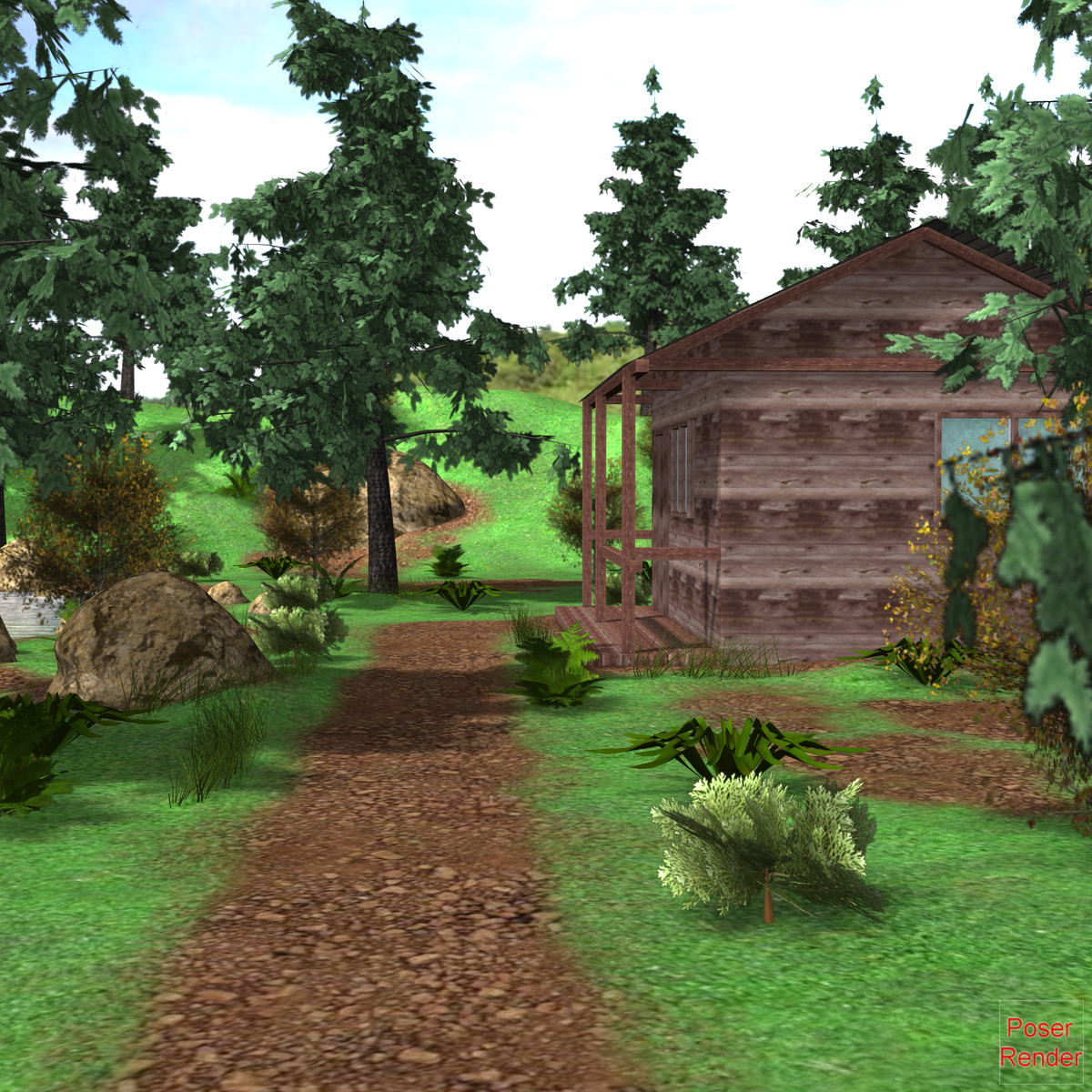 House in the forest Poser by N/A