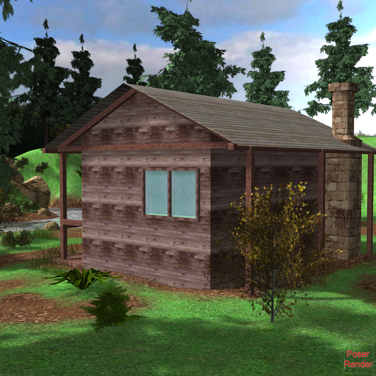 House in the forest Poser by N/A