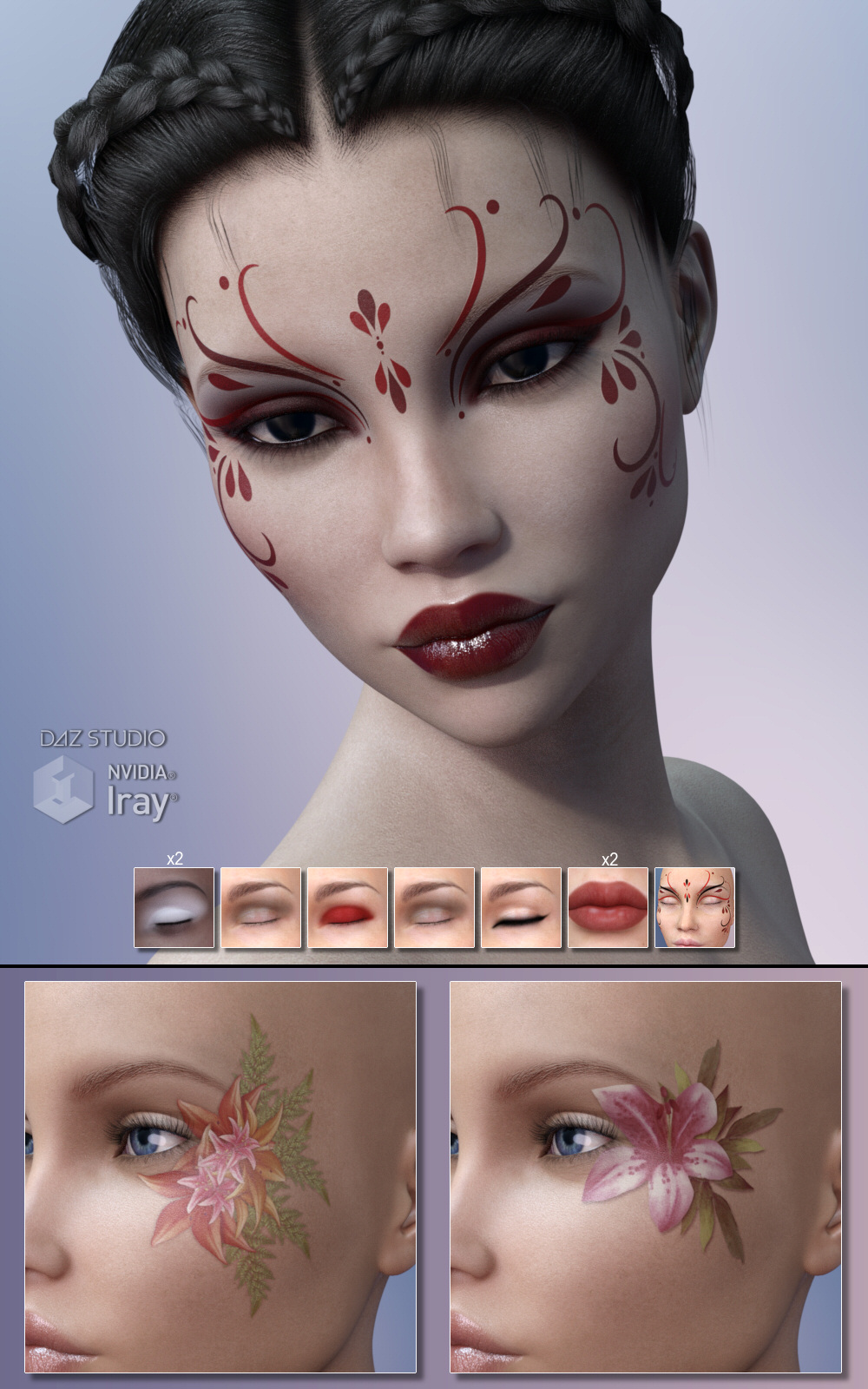 Lully's LIE Makeups for Genesis 3 Female by N/A