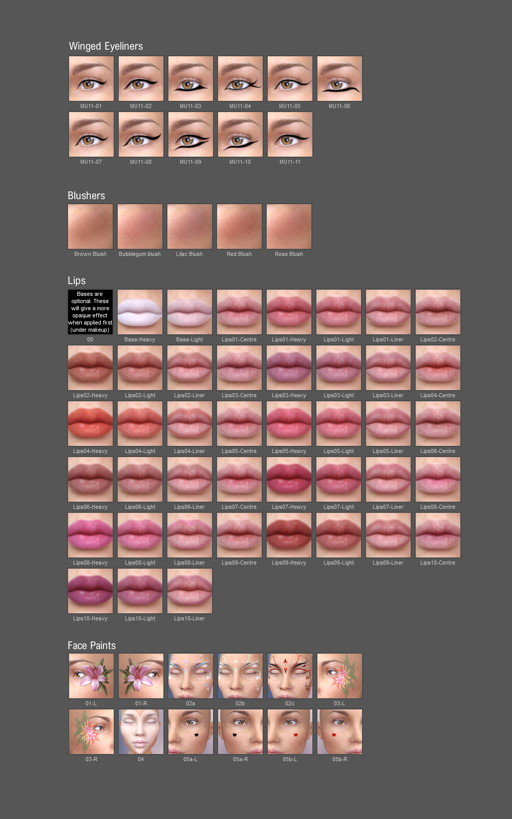 Lully's LIE Makeups for Genesis 3 Female by N/A