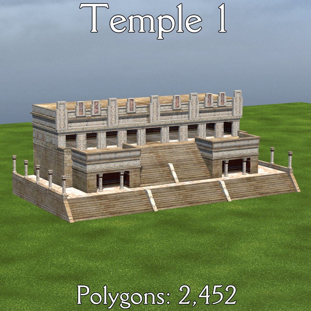 Mayan City: Temples (for Poser) by N/A
