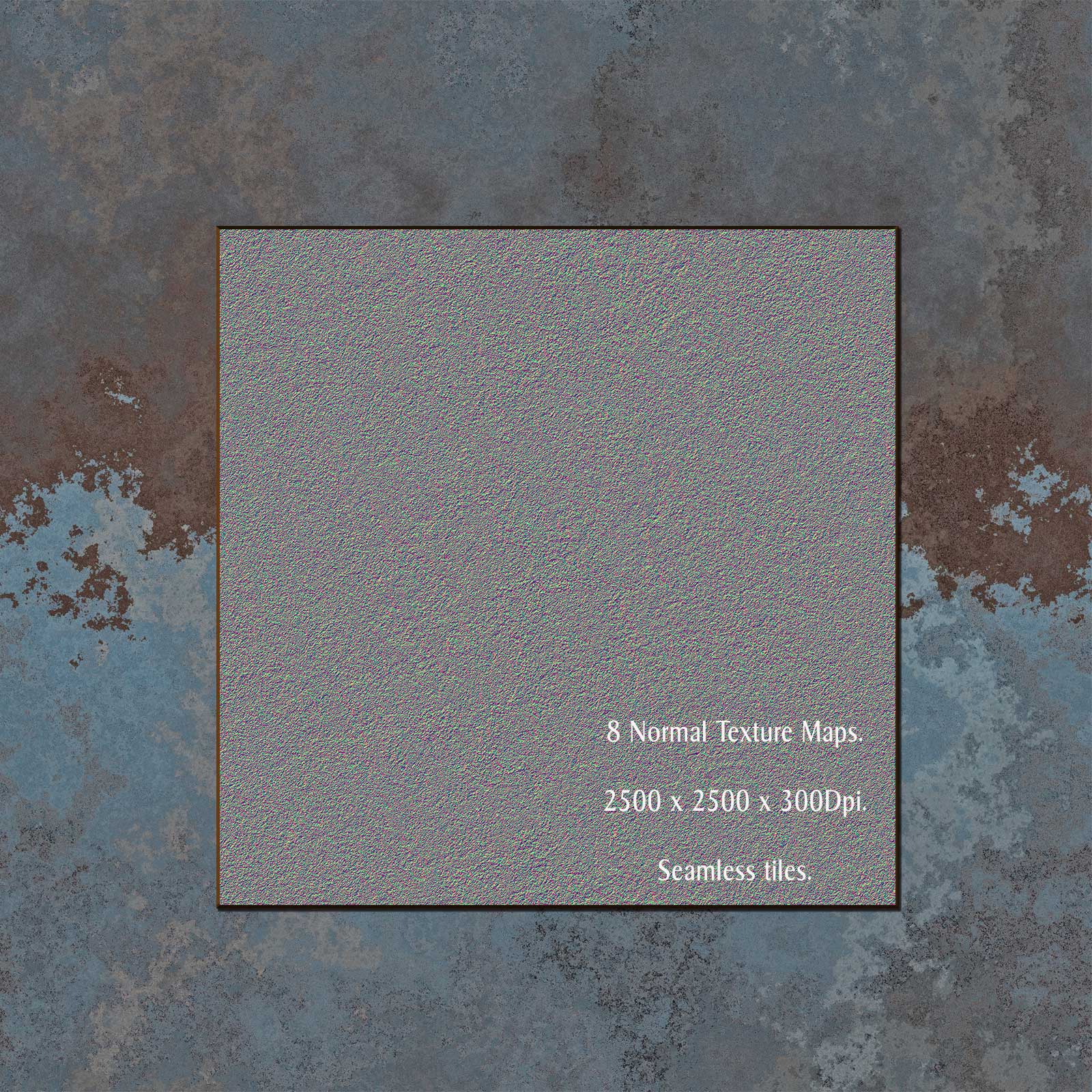 8 Seamless Rusty Metal Textures with Texture Maps - Merchant Resource by N/A