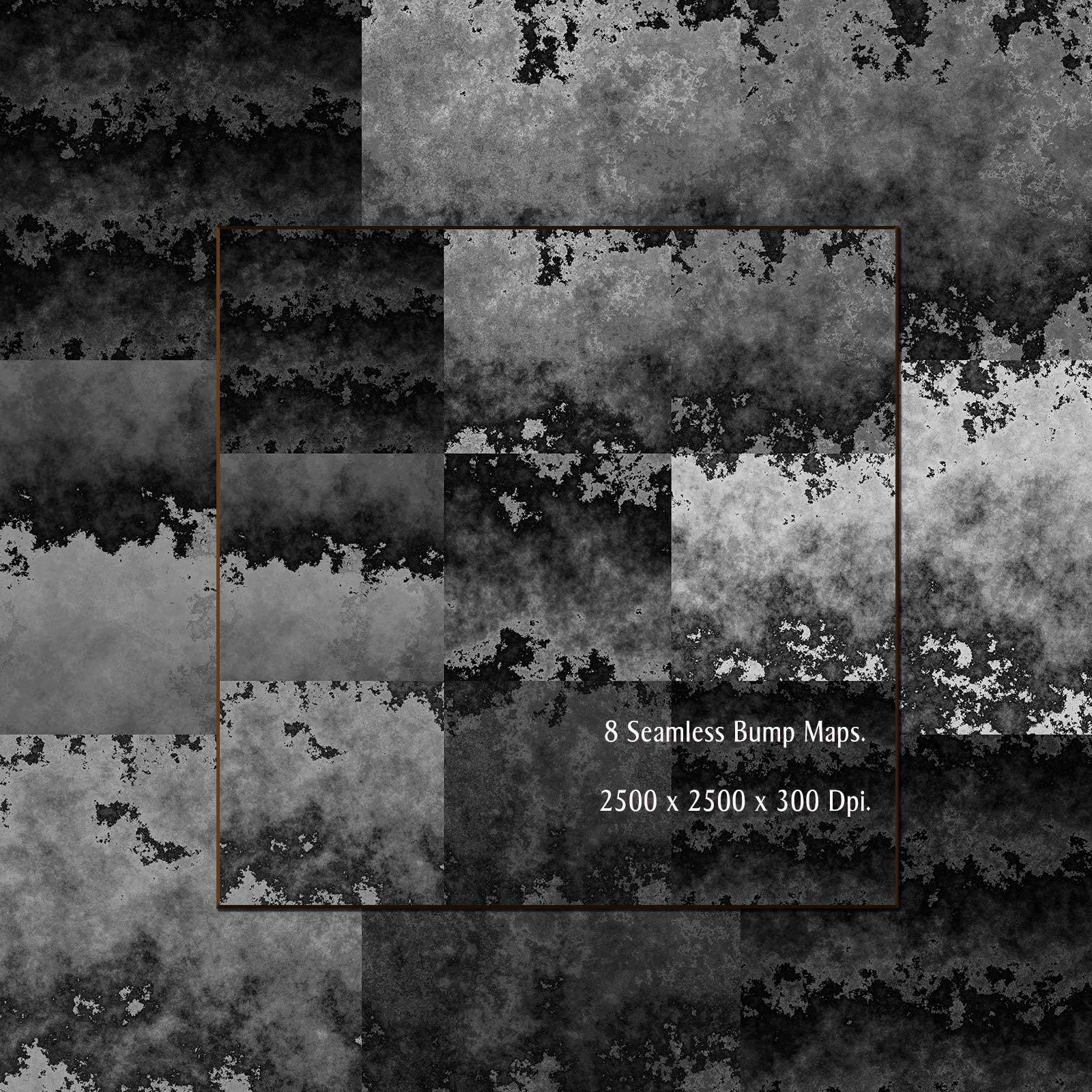8 Seamless Rusty Metal Textures with Texture Maps - Merchant Resource by N/A
