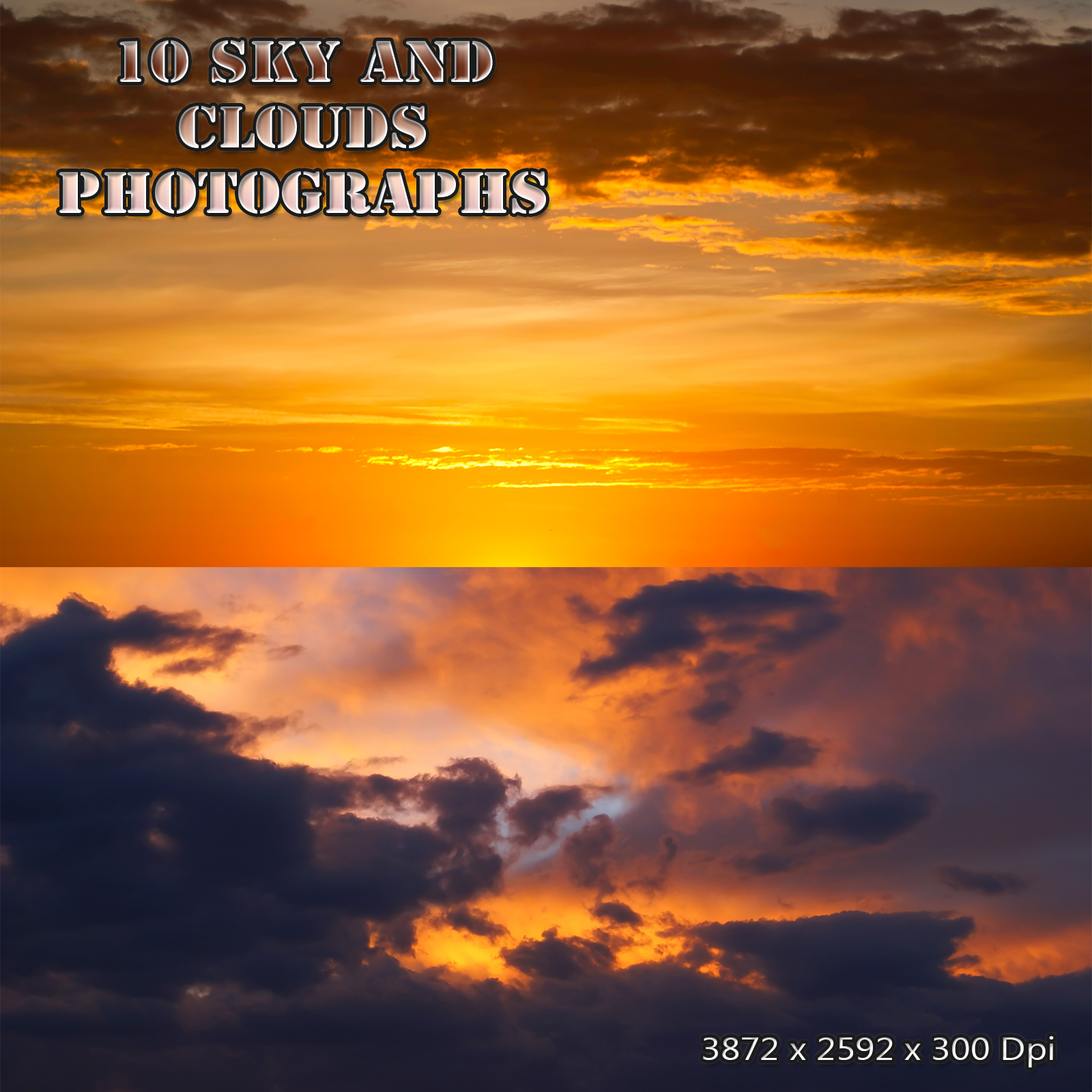 10 Sky and Clouds Photograph Backgrounds by N/A