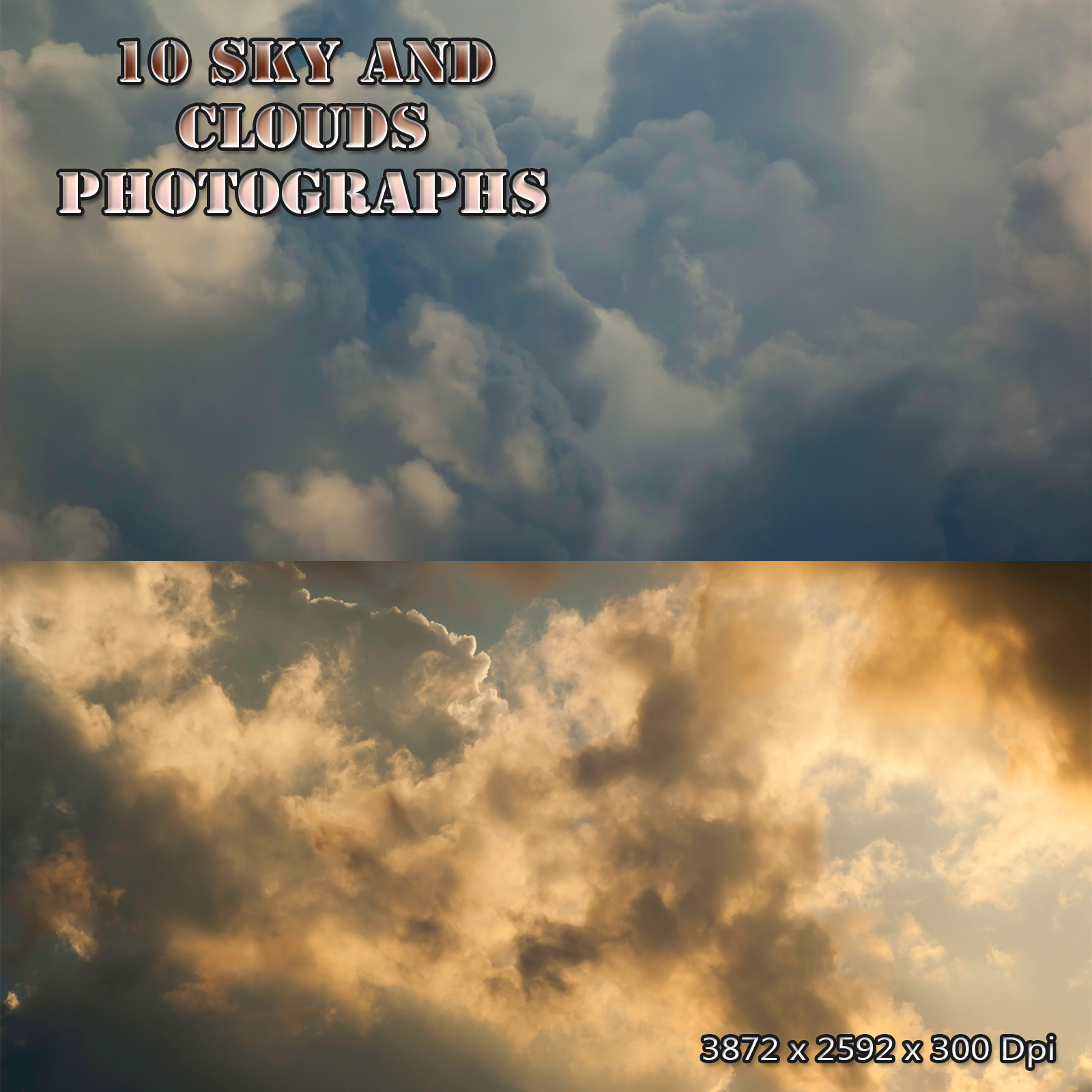 10 Sky and Clouds Photograph Backgrounds by N/A