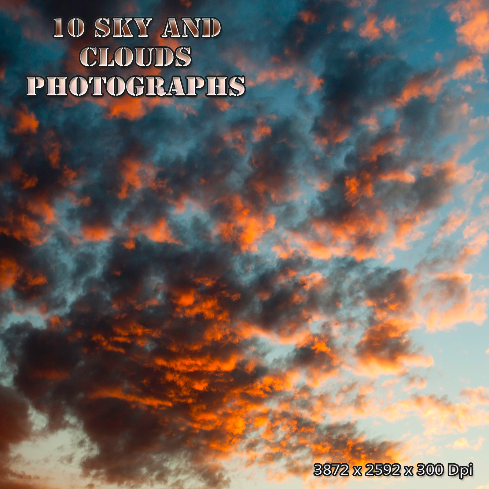 10 Sky and Clouds Photograph Backgrounds by N/A