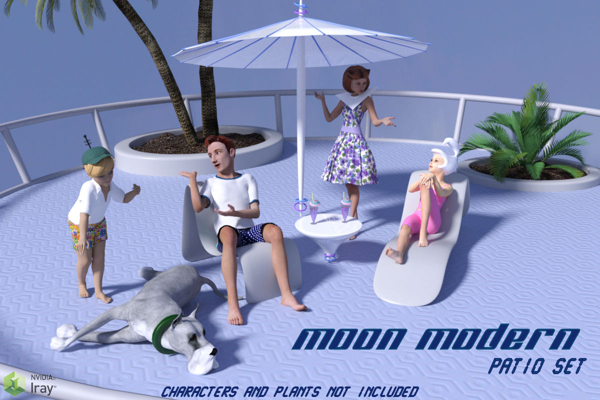 Moon Modern Patio Set by N/A