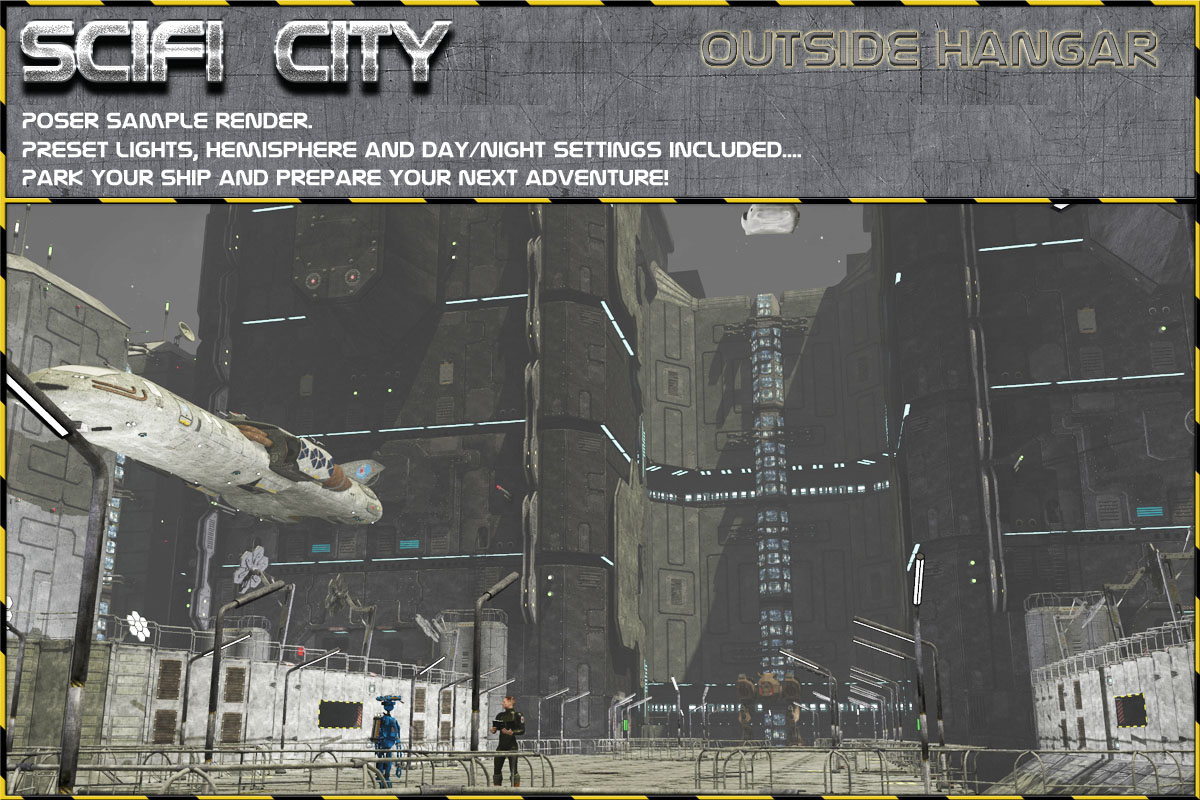 Scifi City Hangar Bay by N/A