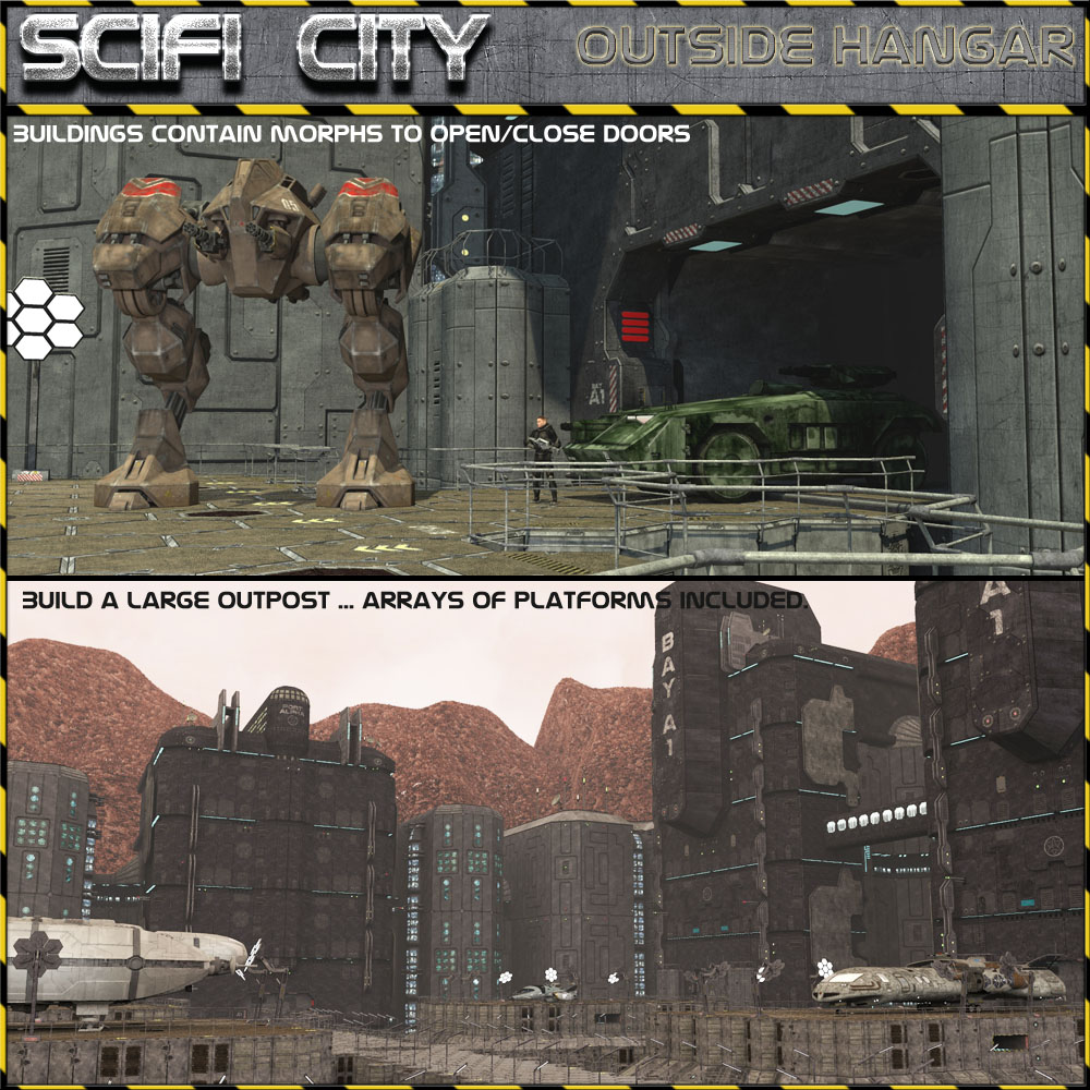 Scifi City Hangar Bay by N/A