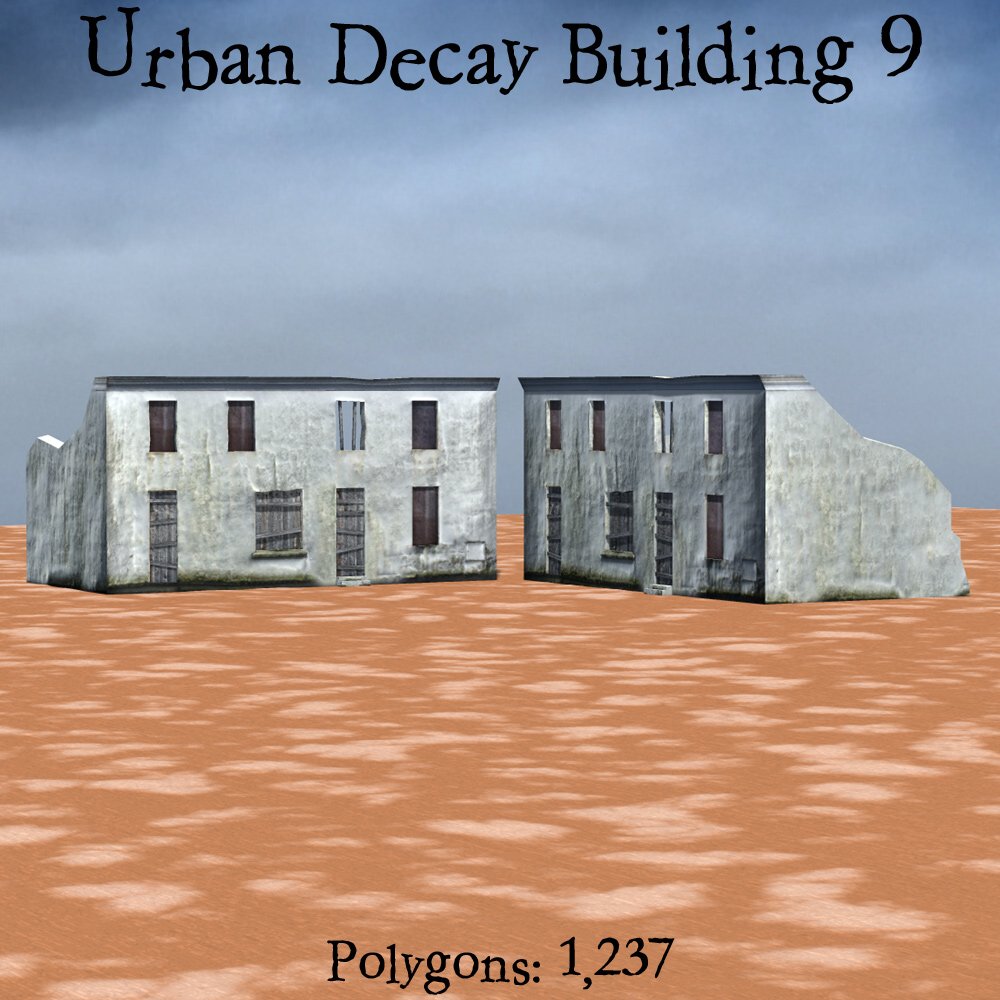 Urban Decay: Buildings Set 3 (for Poser) by N/A