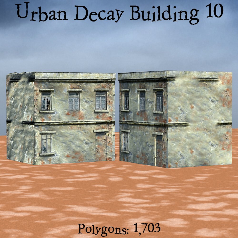 Urban Decay: Buildings Set 3 (for Poser) by N/A