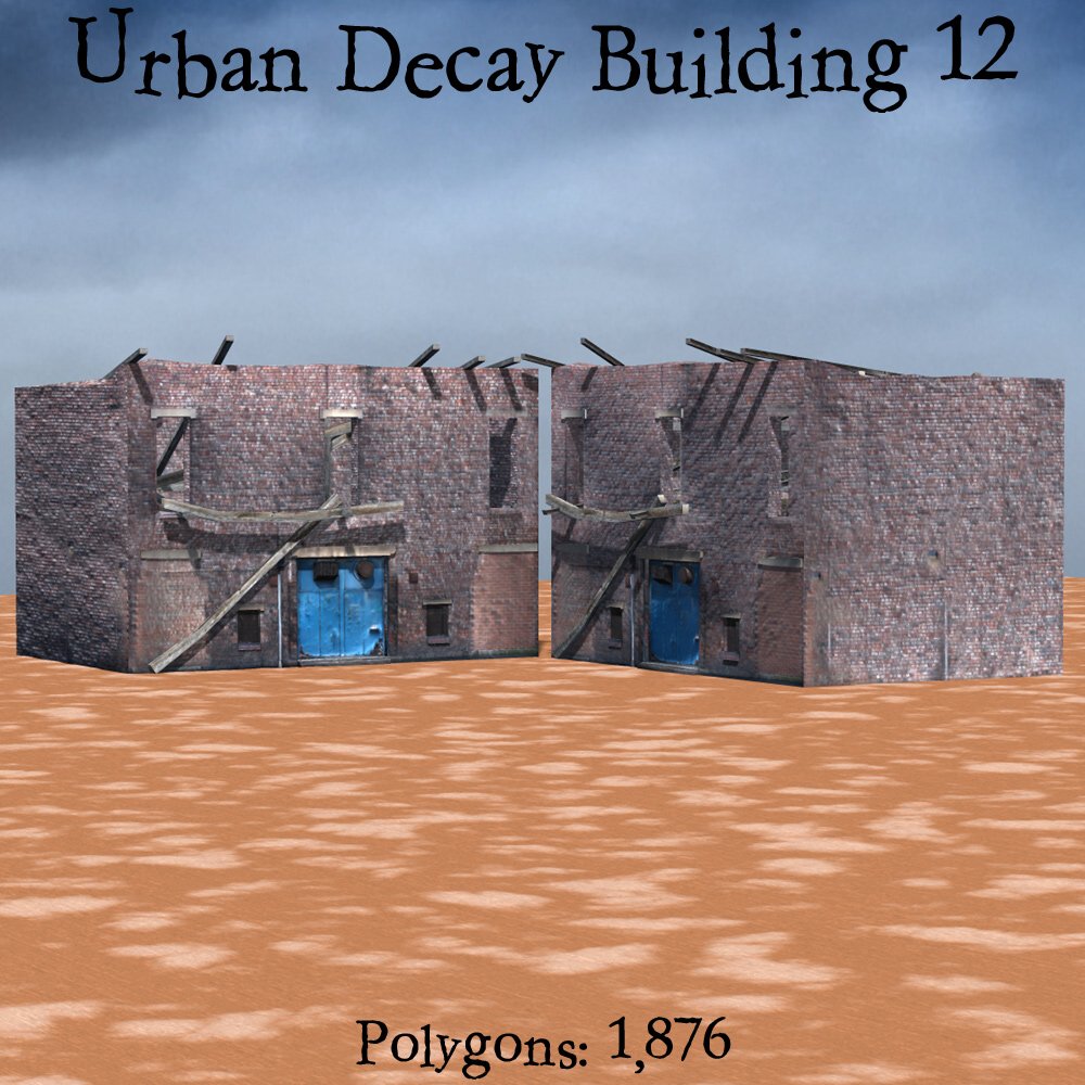 Urban Decay: Buildings Set 3 (for Poser) by N/A