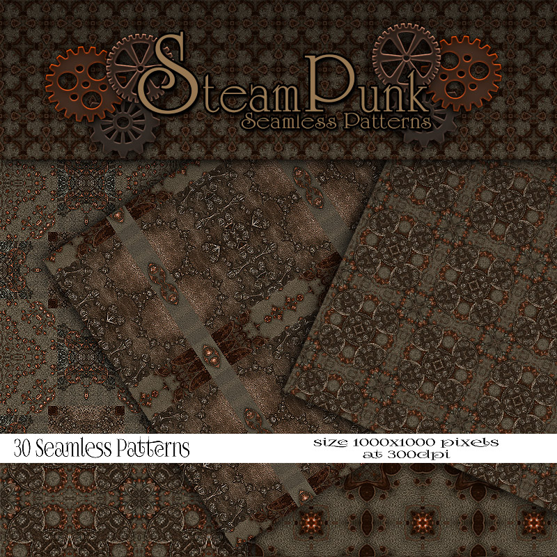 Merchant Resource - Steampunk Patterns 4 by N/A