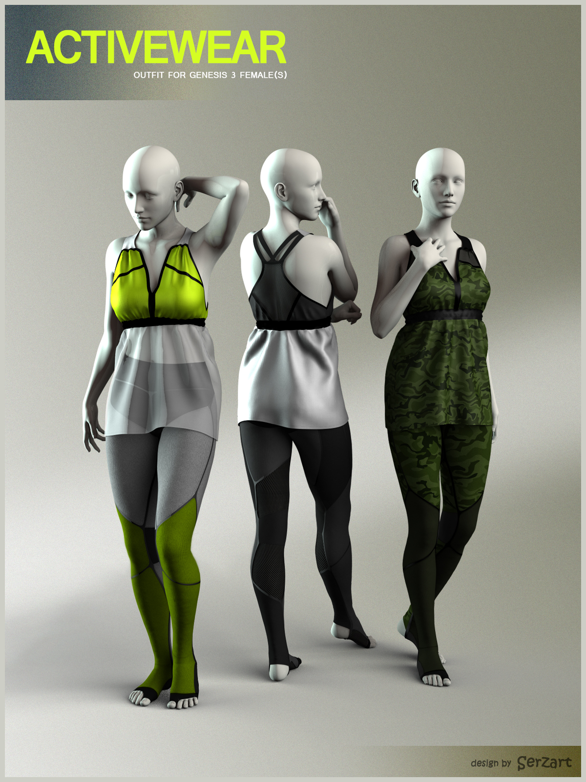 Activewear for Genesis 3 Female(s) by N/A
