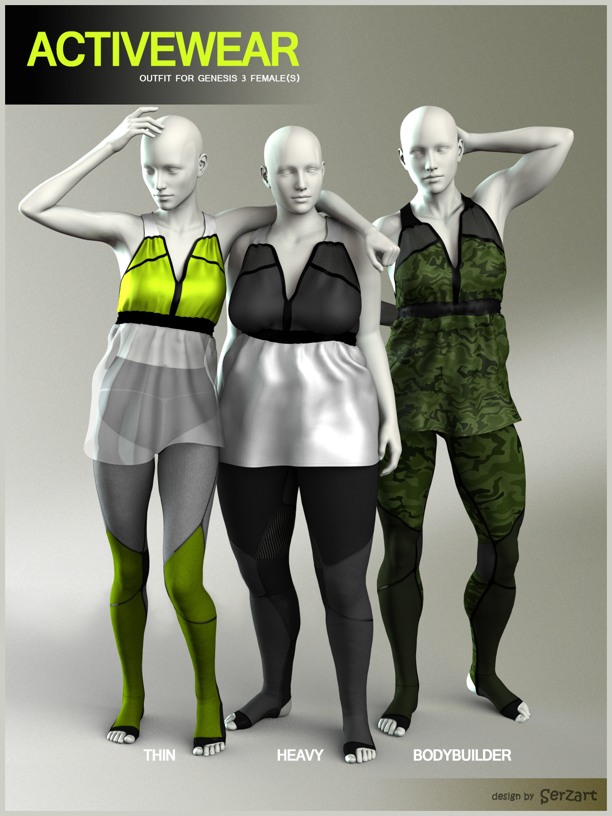 Activewear for Genesis 3 Female(s) by N/A