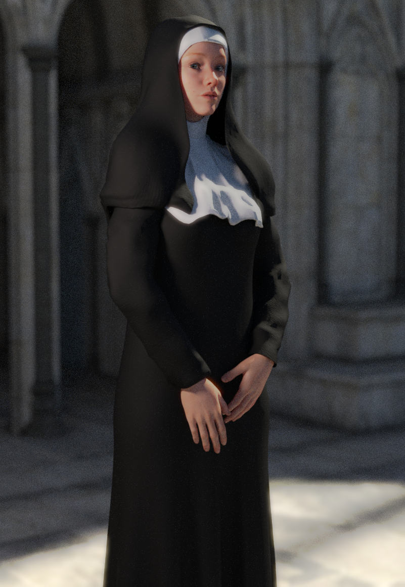 Nun Outfit for Genesis 3 Female(s) by N/A