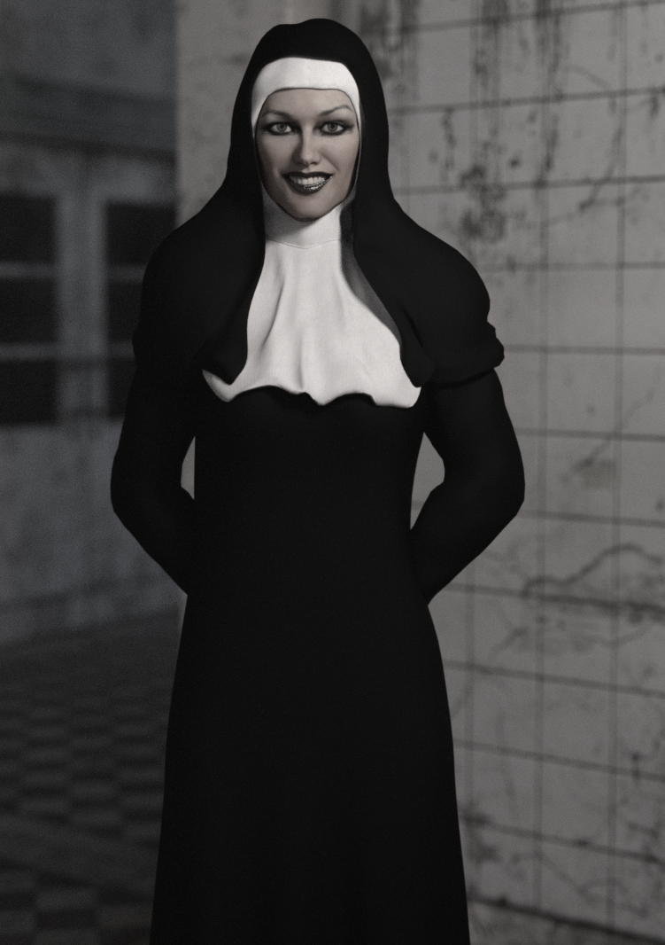 Nun Outfit for Genesis 3 Female(s) by N/A