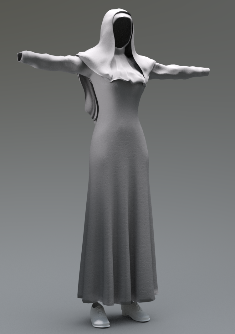 Nun Outfit for Genesis 3 Female(s) by N/A