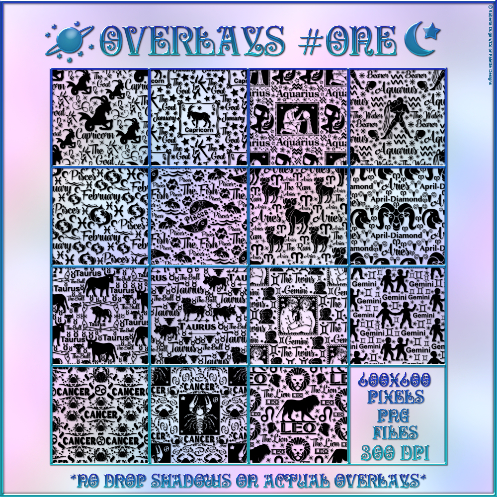 Design Resource: Astrological Seamless Overlays by N/A