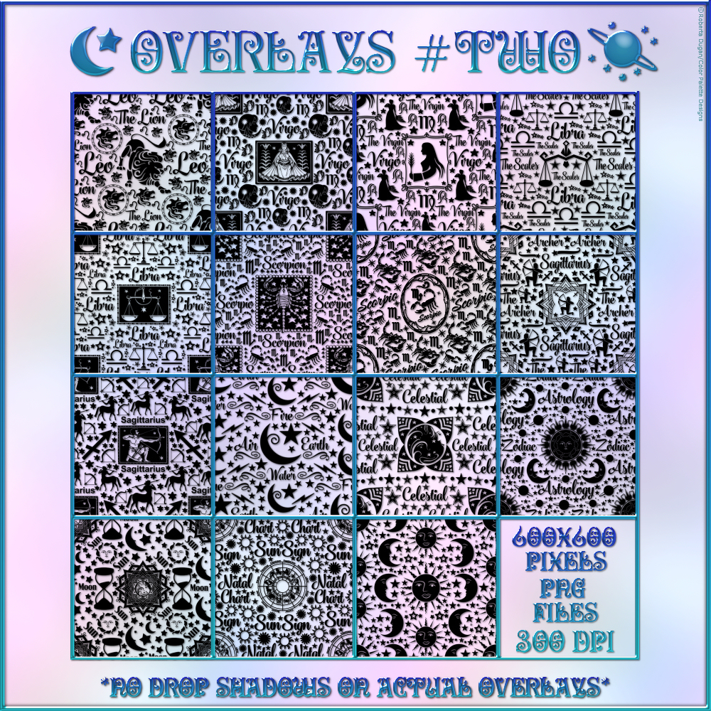 Design Resource: Astrological Seamless Overlays by N/A