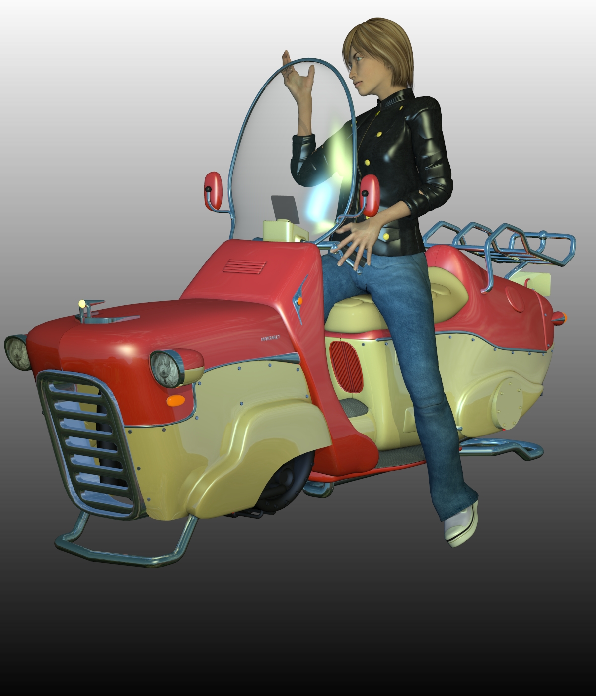 N7 SCOOTER   Poser, .OBJ, can be imported in DAZ by N/A