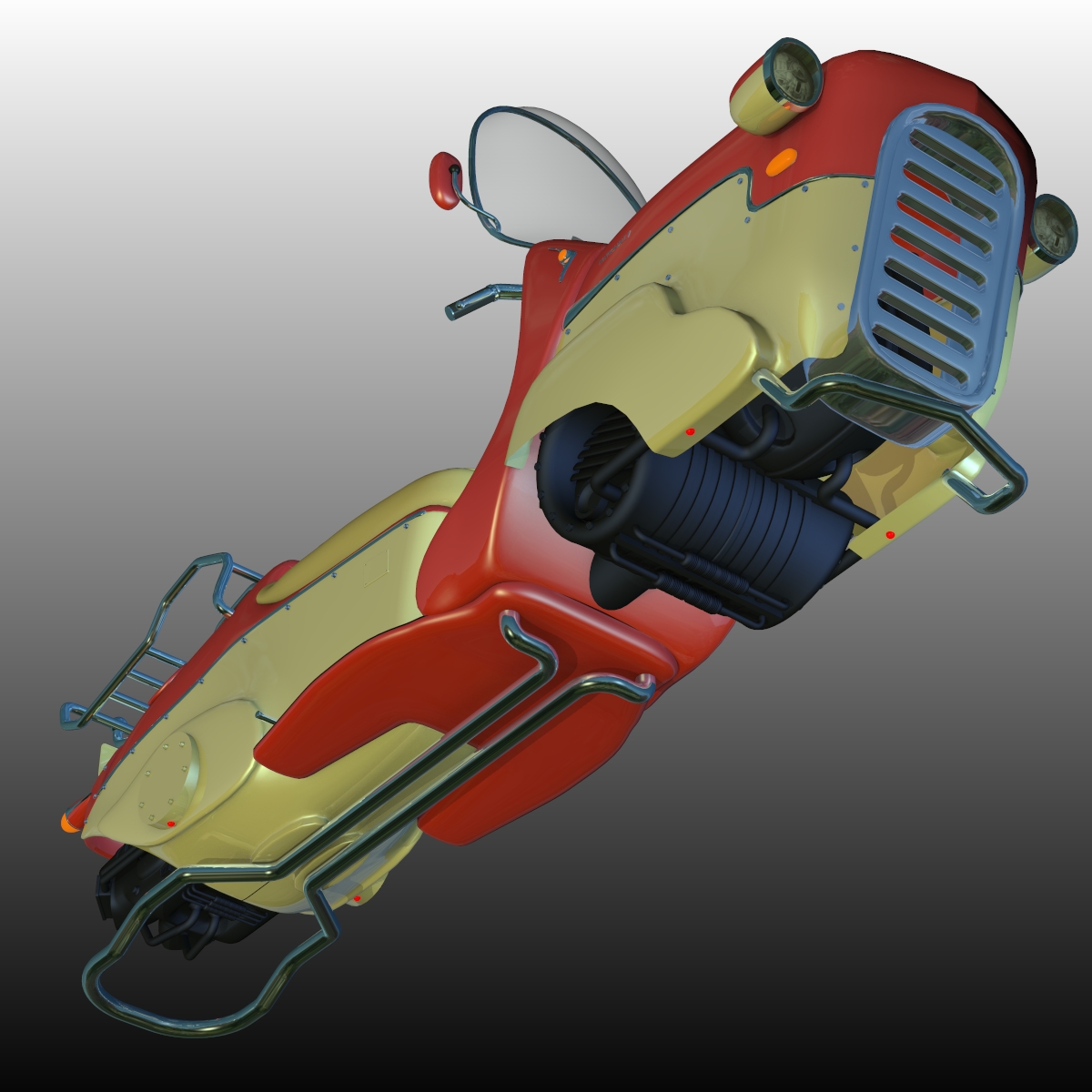 N7 SCOOTER   Poser, .OBJ, can be imported in DAZ by N/A