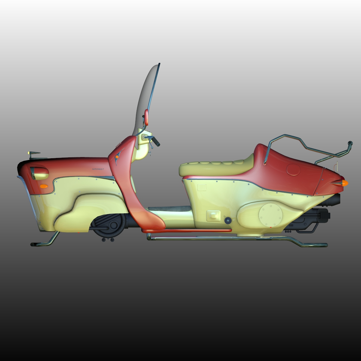 N7 SCOOTER   Poser, .OBJ, can be imported in DAZ by N/A