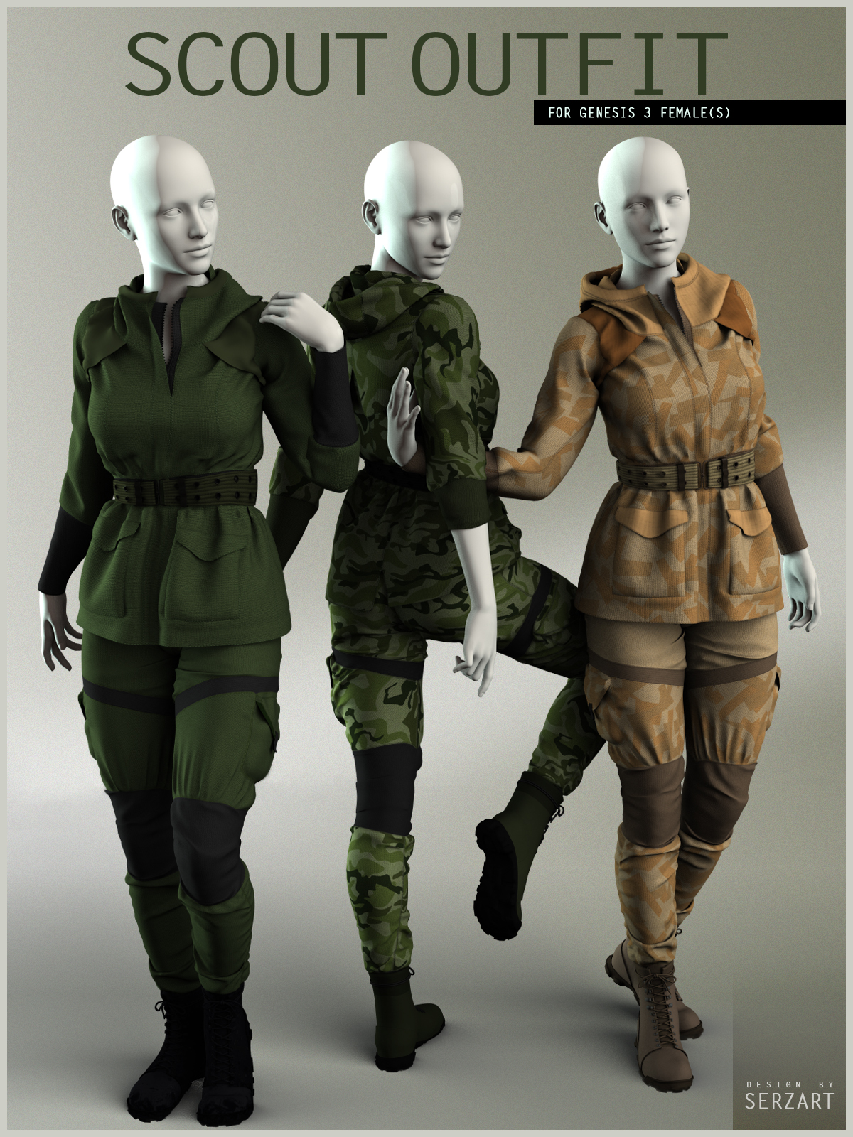 Scout Outfit for Genesis 3 Female by N/A