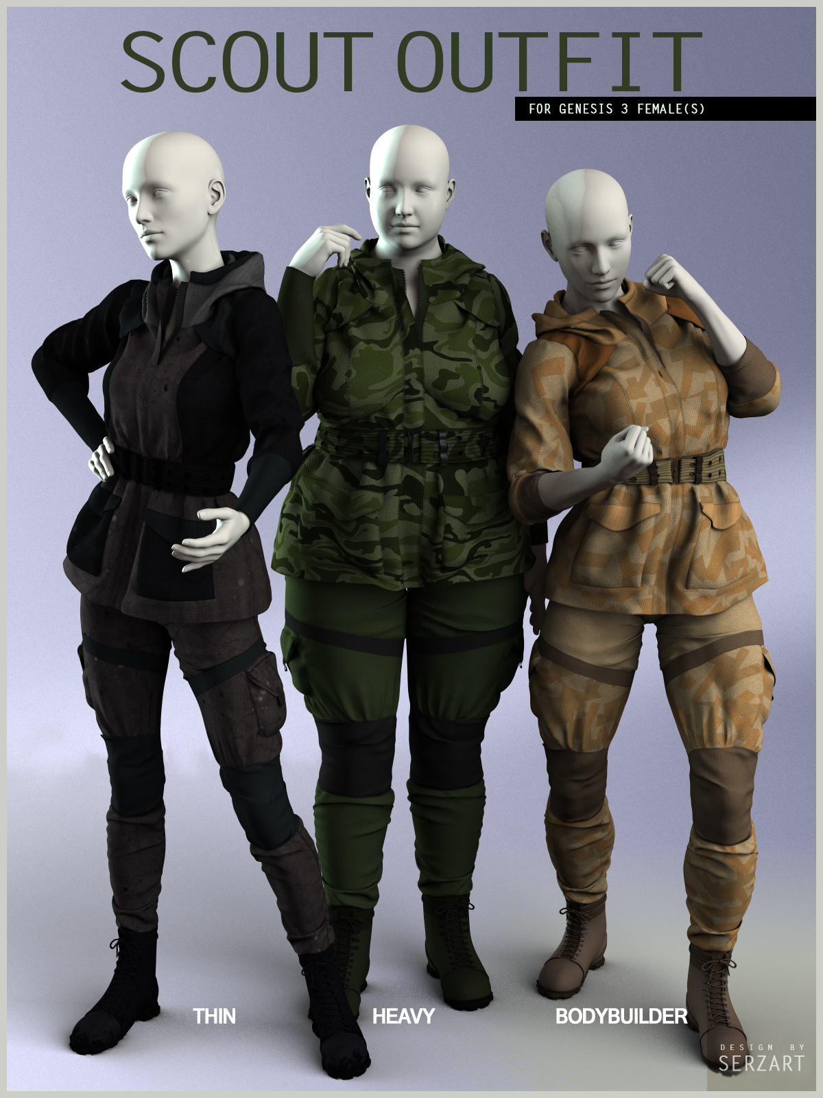 Scout Outfit for Genesis 3 Female by N/A