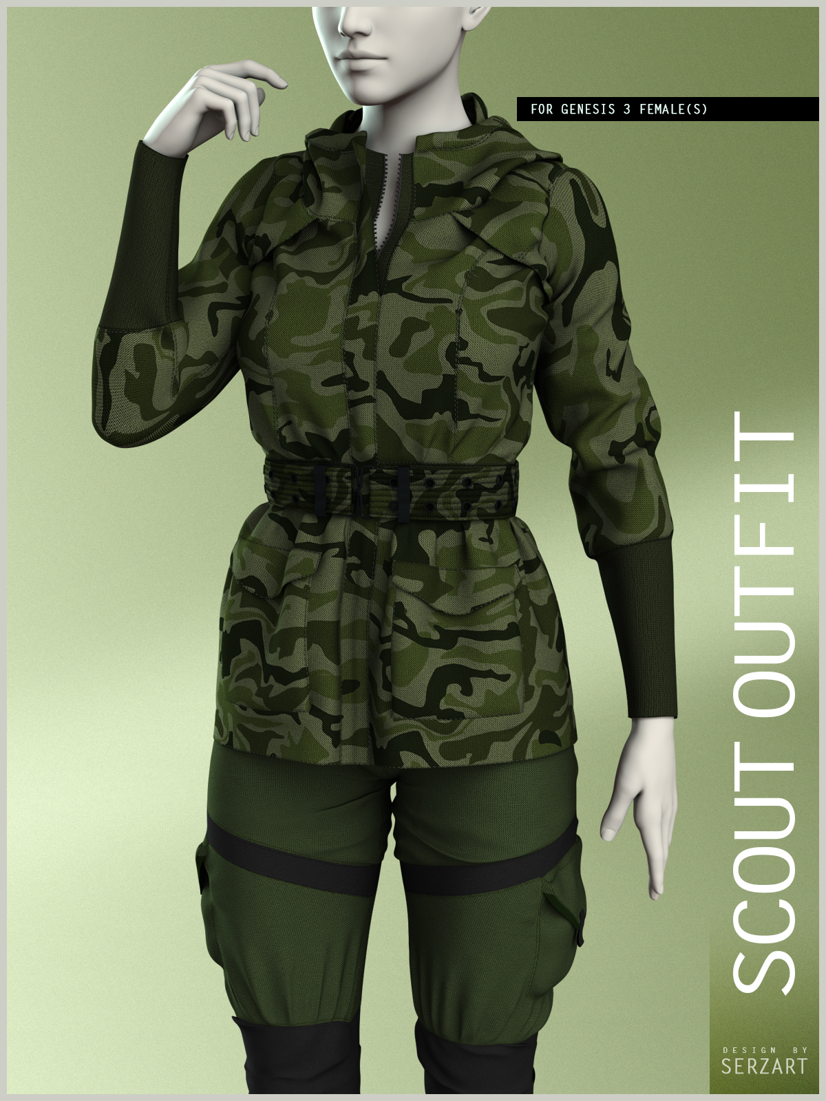 Scout Outfit for Genesis 3 Female by N/A