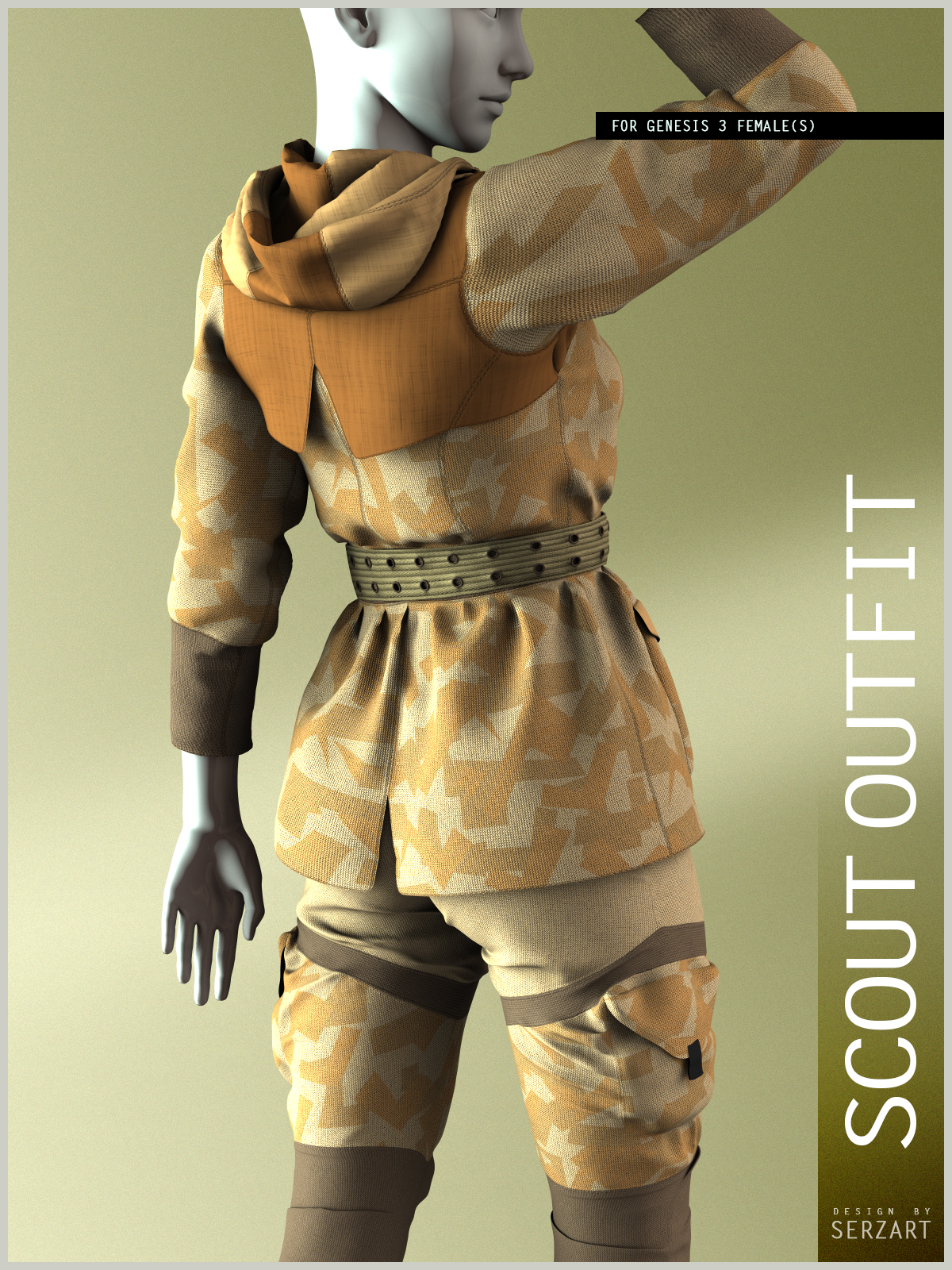 Scout Outfit for Genesis 3 Female by N/A
