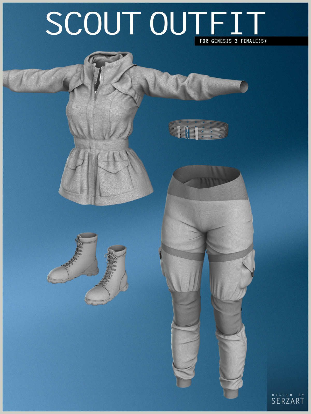 Scout Outfit for Genesis 3 Female by N/A