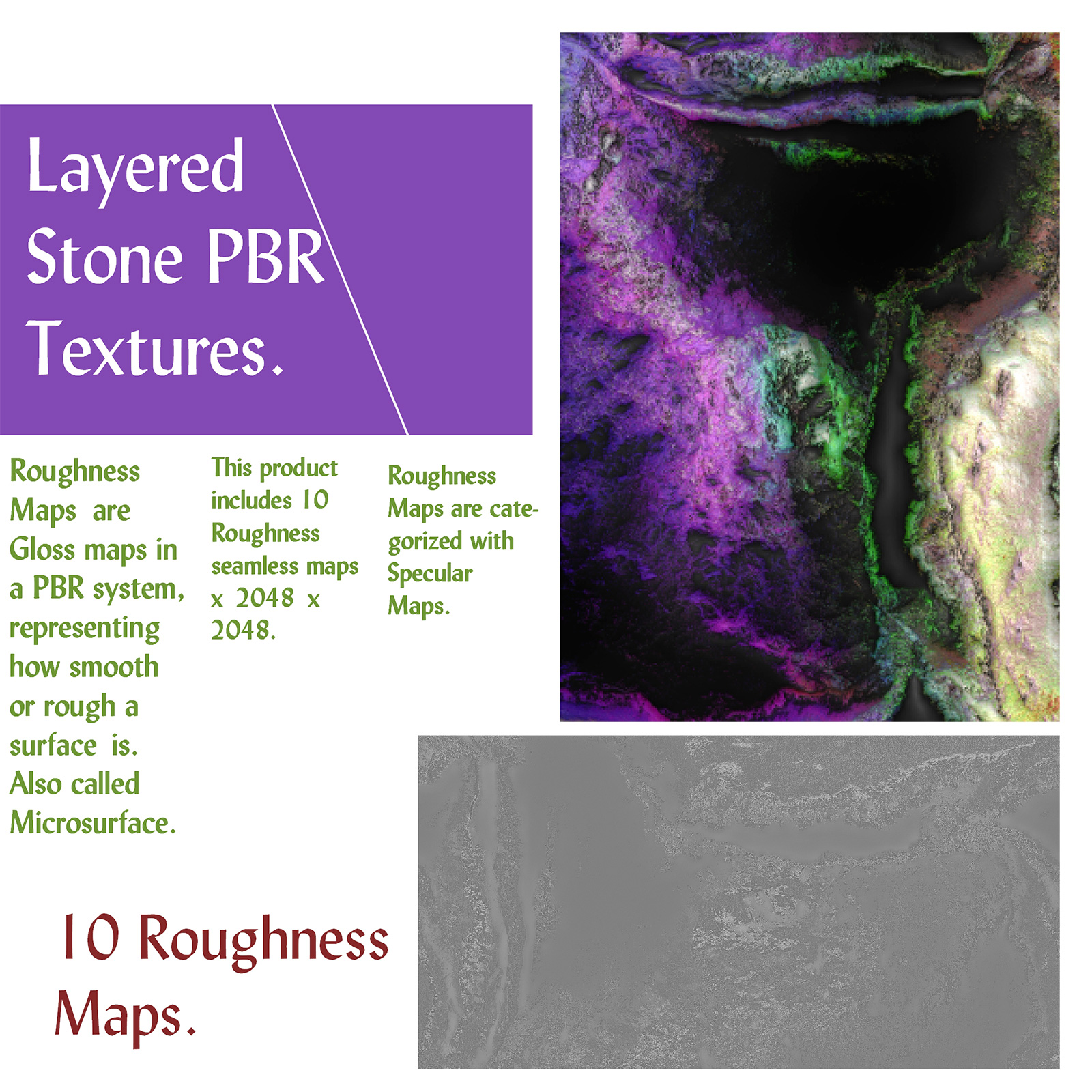 10 Seamless Layered Stone Texture with Maps by N/A