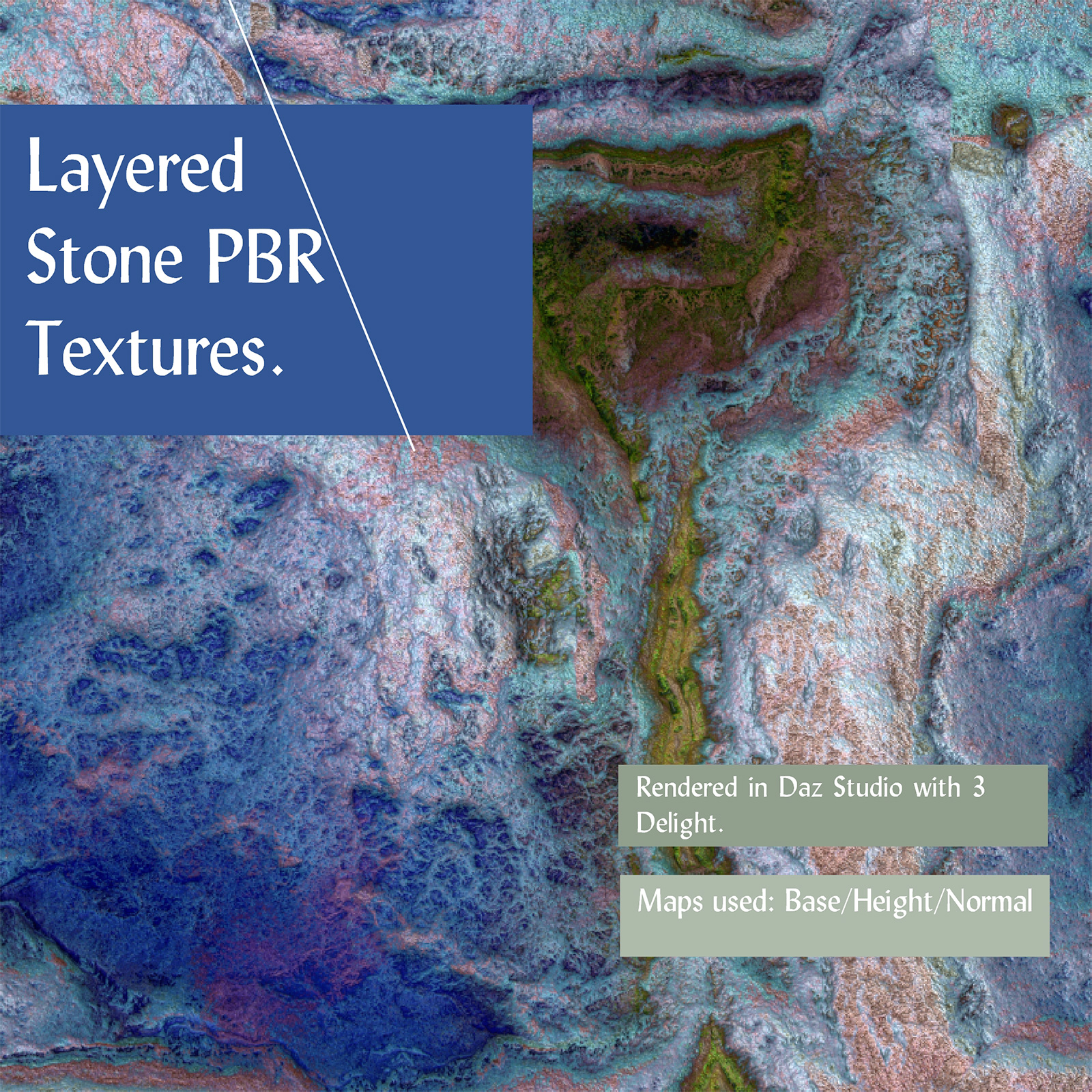 10 Seamless Layered Stone Texture with Maps by N/A