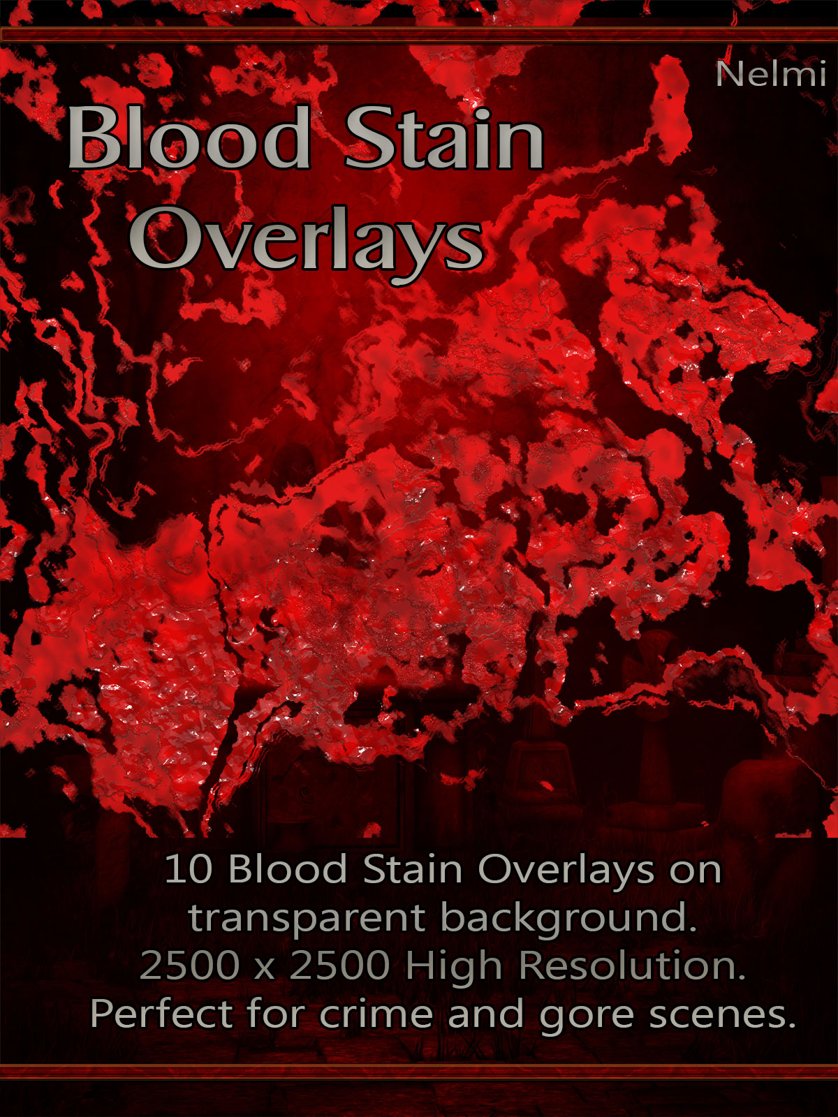 Merchant Resource: 10 Blood Stains on Transparent Background by N/A