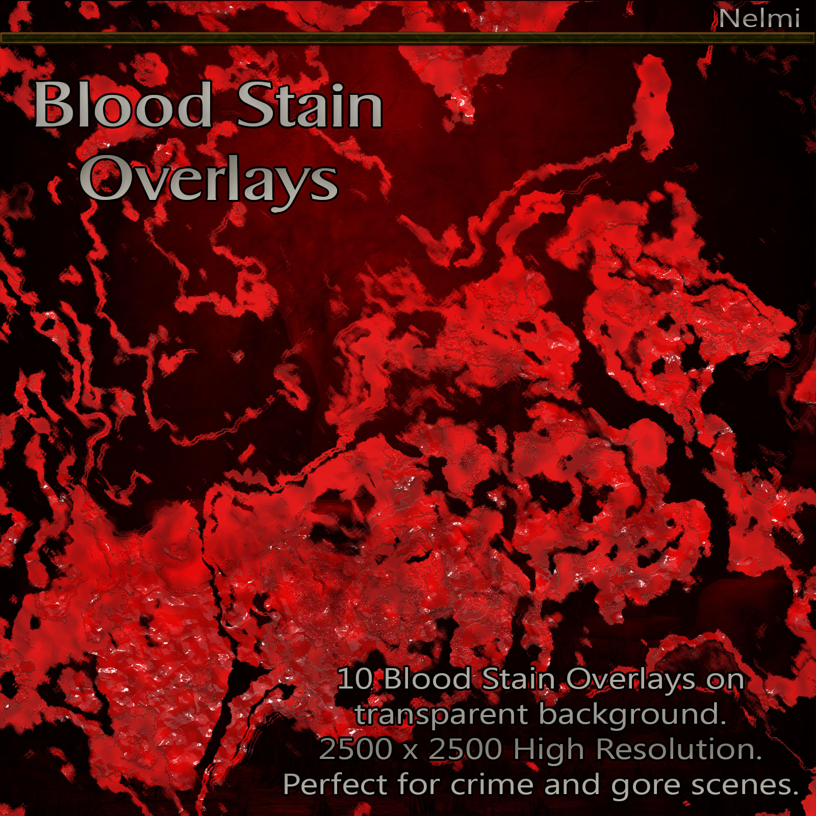 Merchant Resource: 10 Blood Stains on Transparent Background by N/A